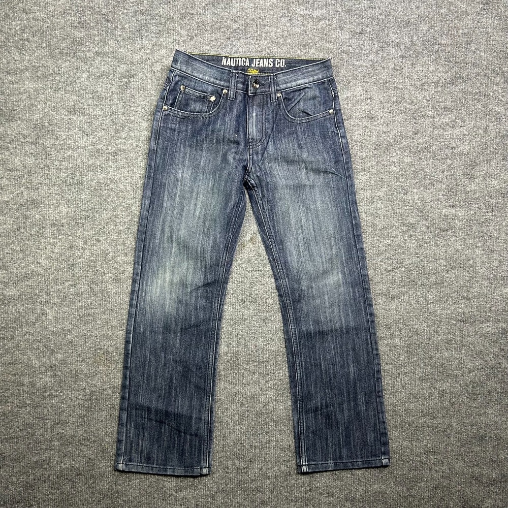 Vintage Nautica Jeans Boys 10 Blue Denim Pockets Classic Zip Fly - 26X24